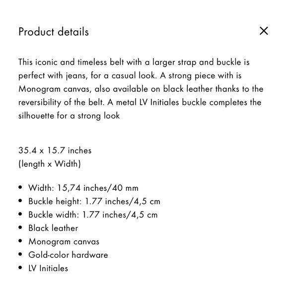 COPY - Authentic Louis Vuitton Belt NWOT ** Never Worn - Picture 2 of 9